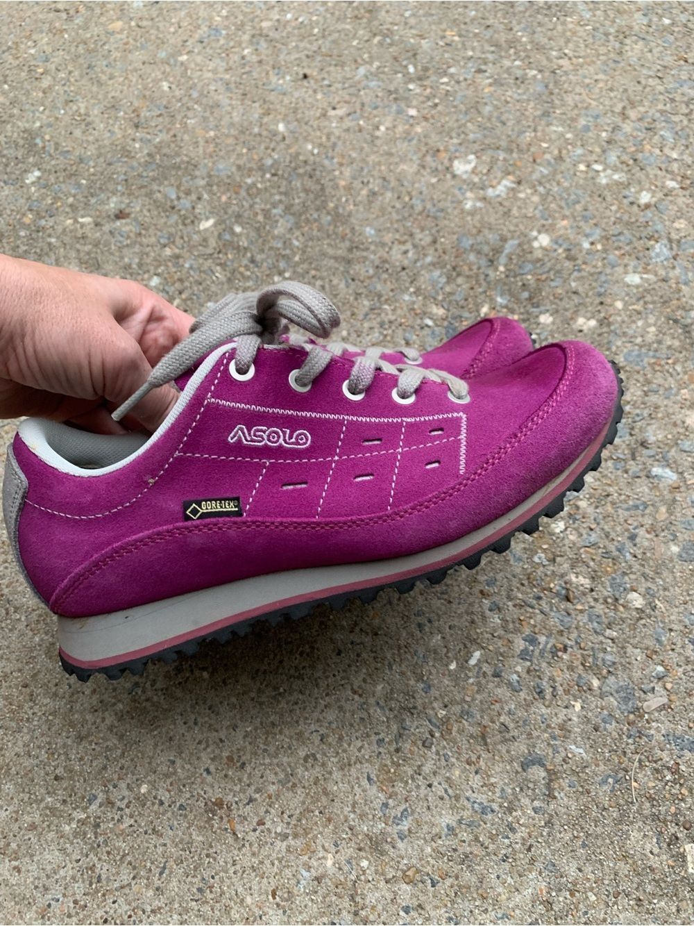 Asolo Goretex Magenta Suede Hiking Sneaker